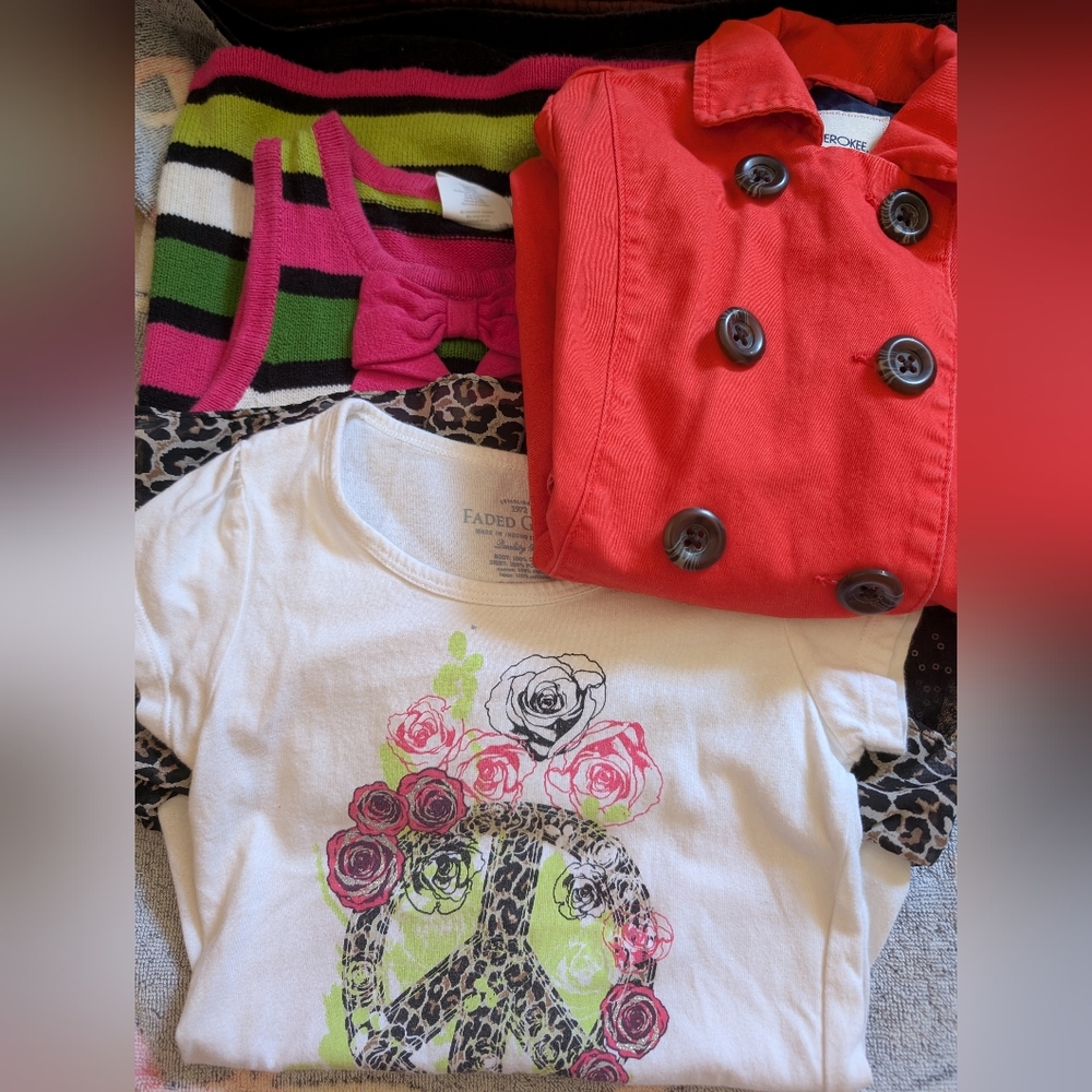Lot Of Girls Dresses And Coat Sz S 6/6X